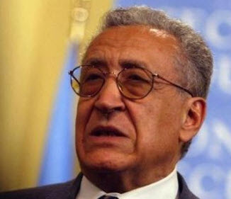 الرئيس الفرنسي يجتمع مع الابراهيمي