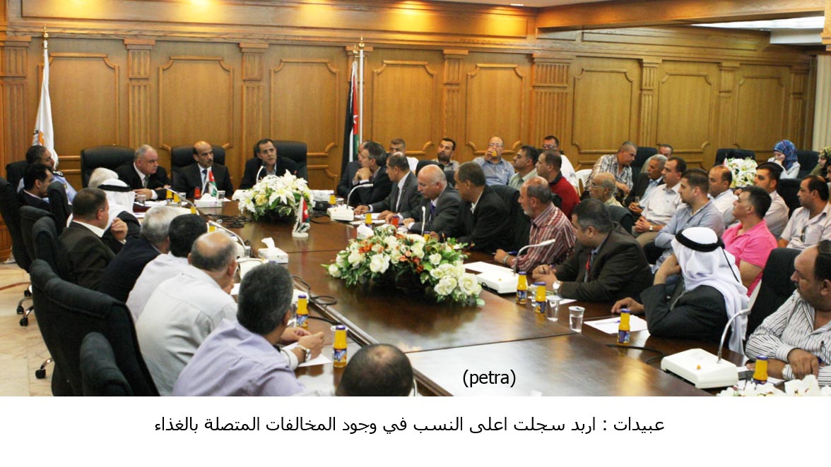 عبيدات : اربد سجلت اعلى النسب في وجود المخالفات المتصلة بالغذاء (مصور)