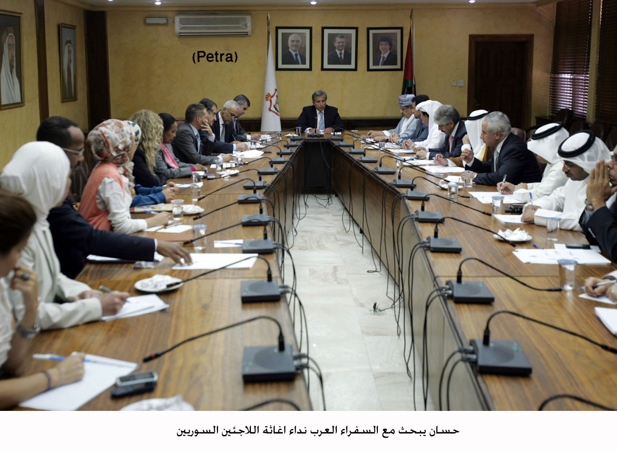 حسان يبحث مع السفراء العرب نداء اغاثة اللاجئين السوريين