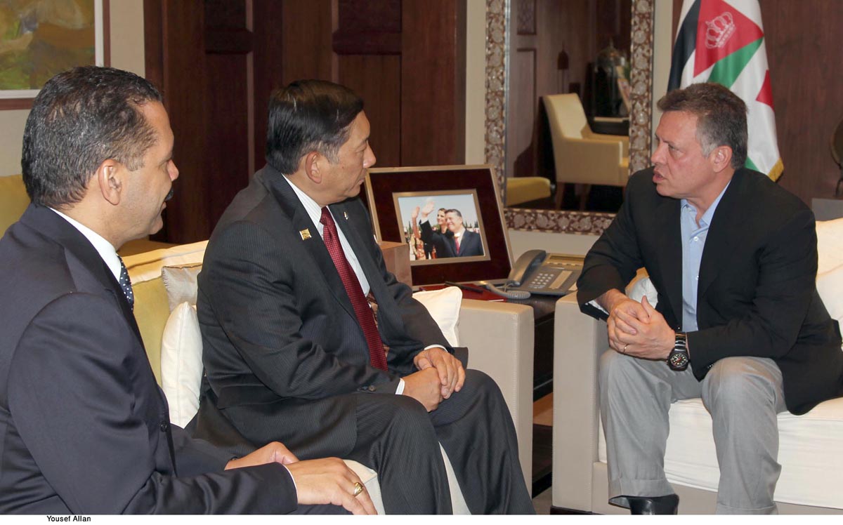 King discusses security cooperation with INTERPOL president