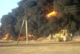 تفجير أنبوب نقل النفط الخام في شبوة اليمنية