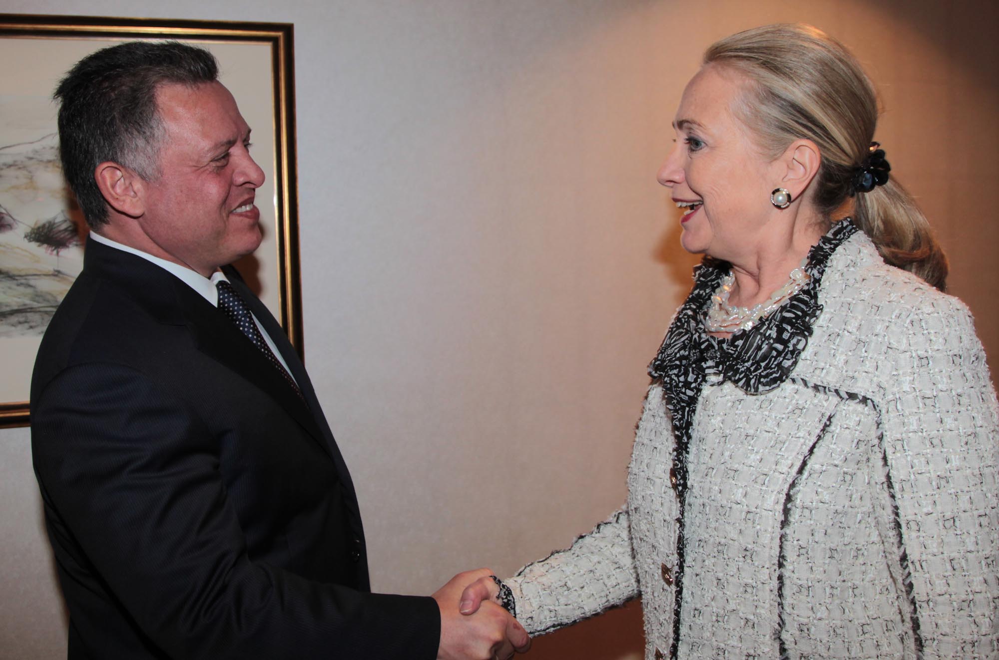 King meets Lebanese Prime Minister, U.S. Secretary of State