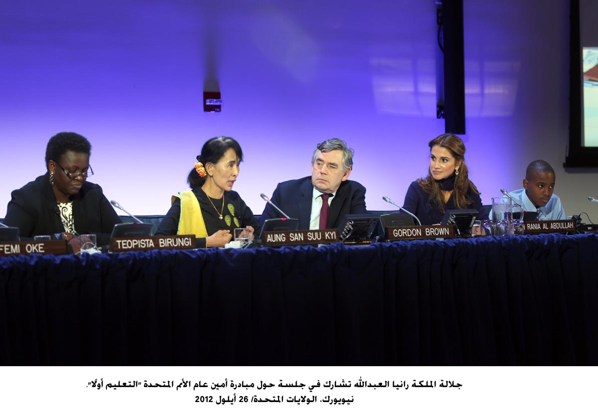Queen Rania participates in panel marking the launch of UN Chief’s global education initiative