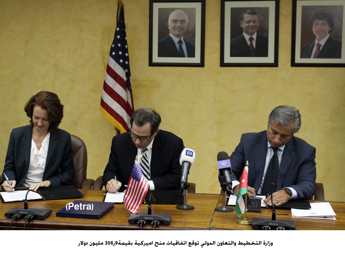 Jordan, US sign $356.9 million grant agreements