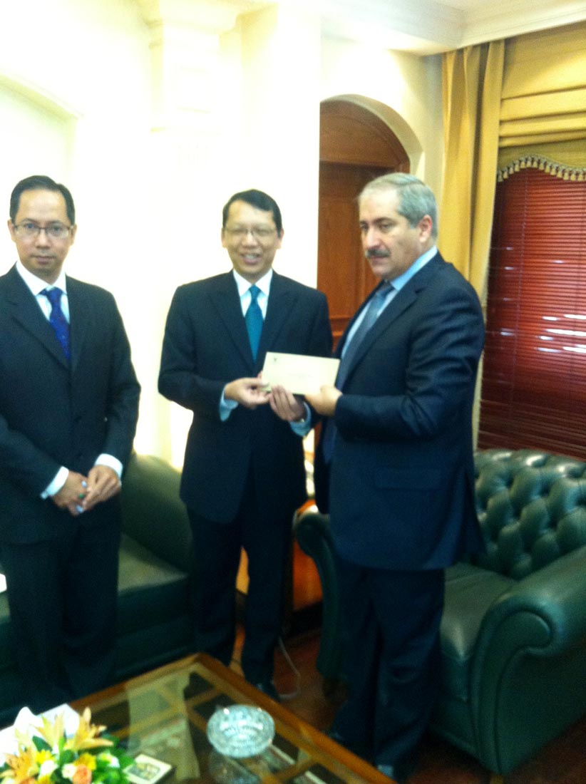 Thailand offers donation to Syrian refugees in Jordan