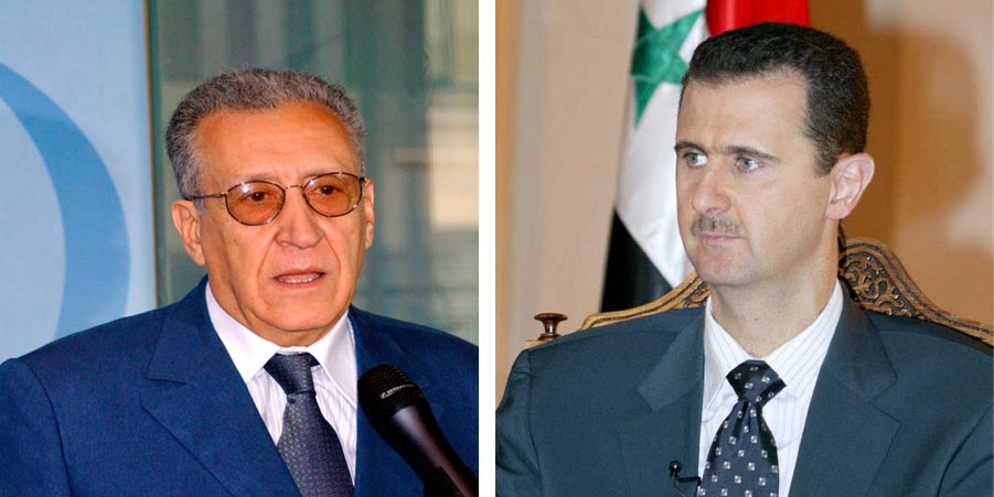 الرئيس السوري والابراهيمي يبحثان آفاق الحل السلمي