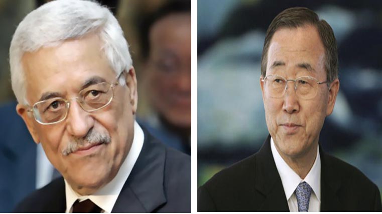 عباس والامين العام للأمم المتحدة يبحثان وقف حرب غزة