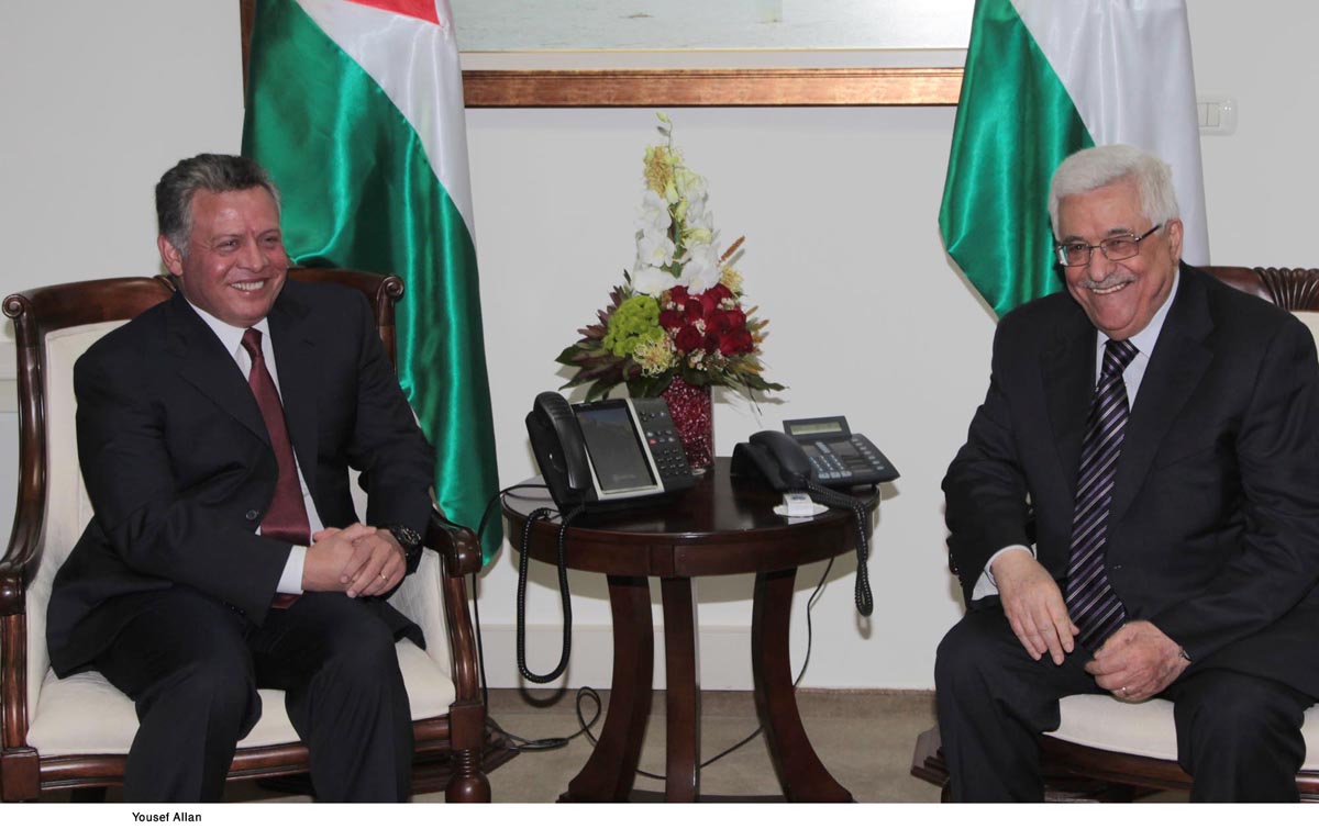 الملك يزور رئيس دولة فلسطين في رام الله