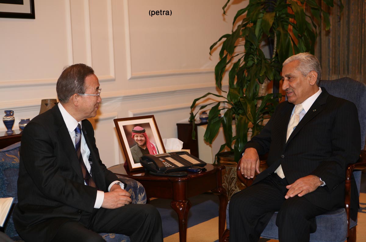 رئيس الوزراء يلتقي الامين العام للأمم المتحدة بان كي مون