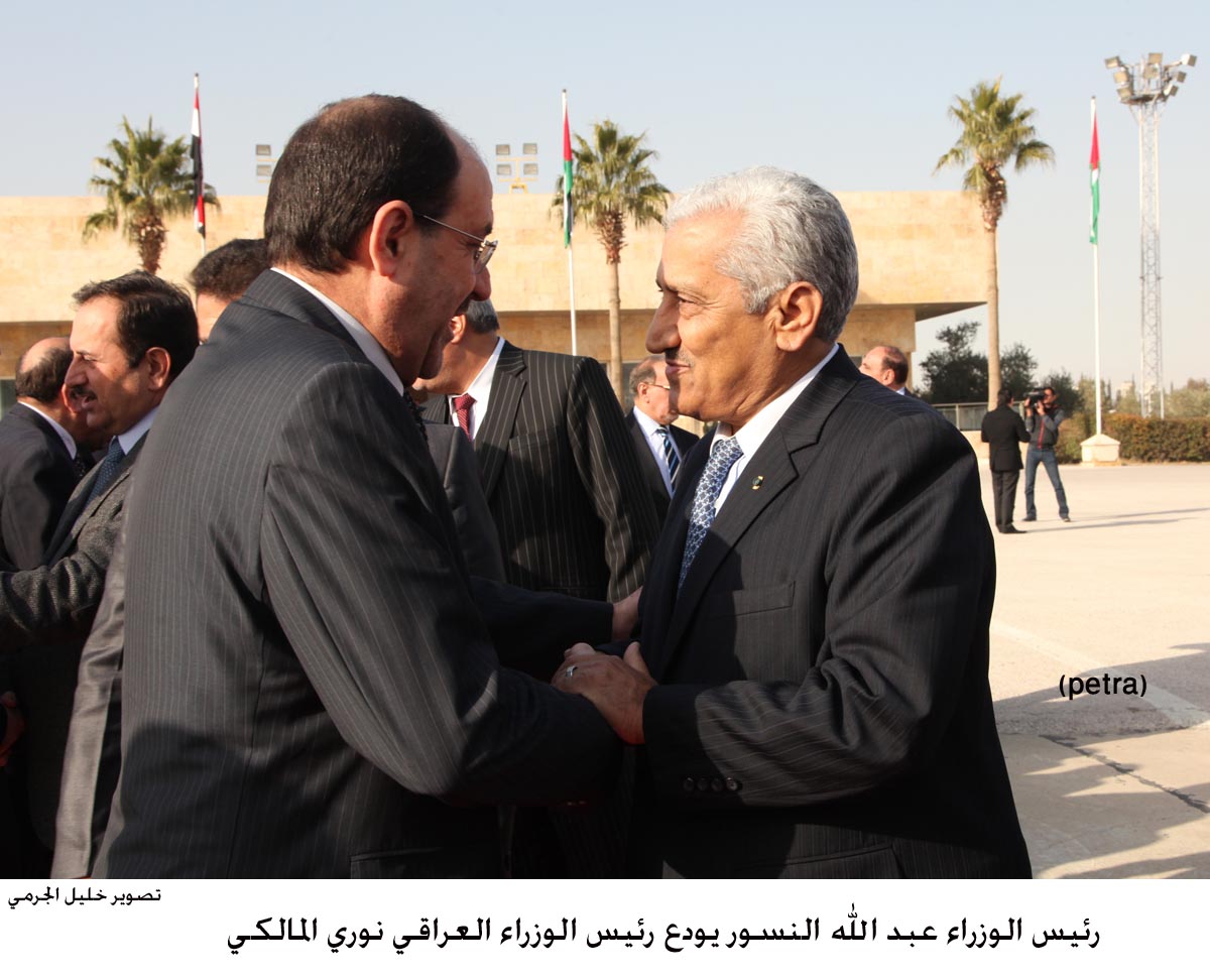 النسور يؤكد اهمية زيارة المالكي ويعلن فتح الاسواق العراقية امام المنتجات الزراعية الاردنية