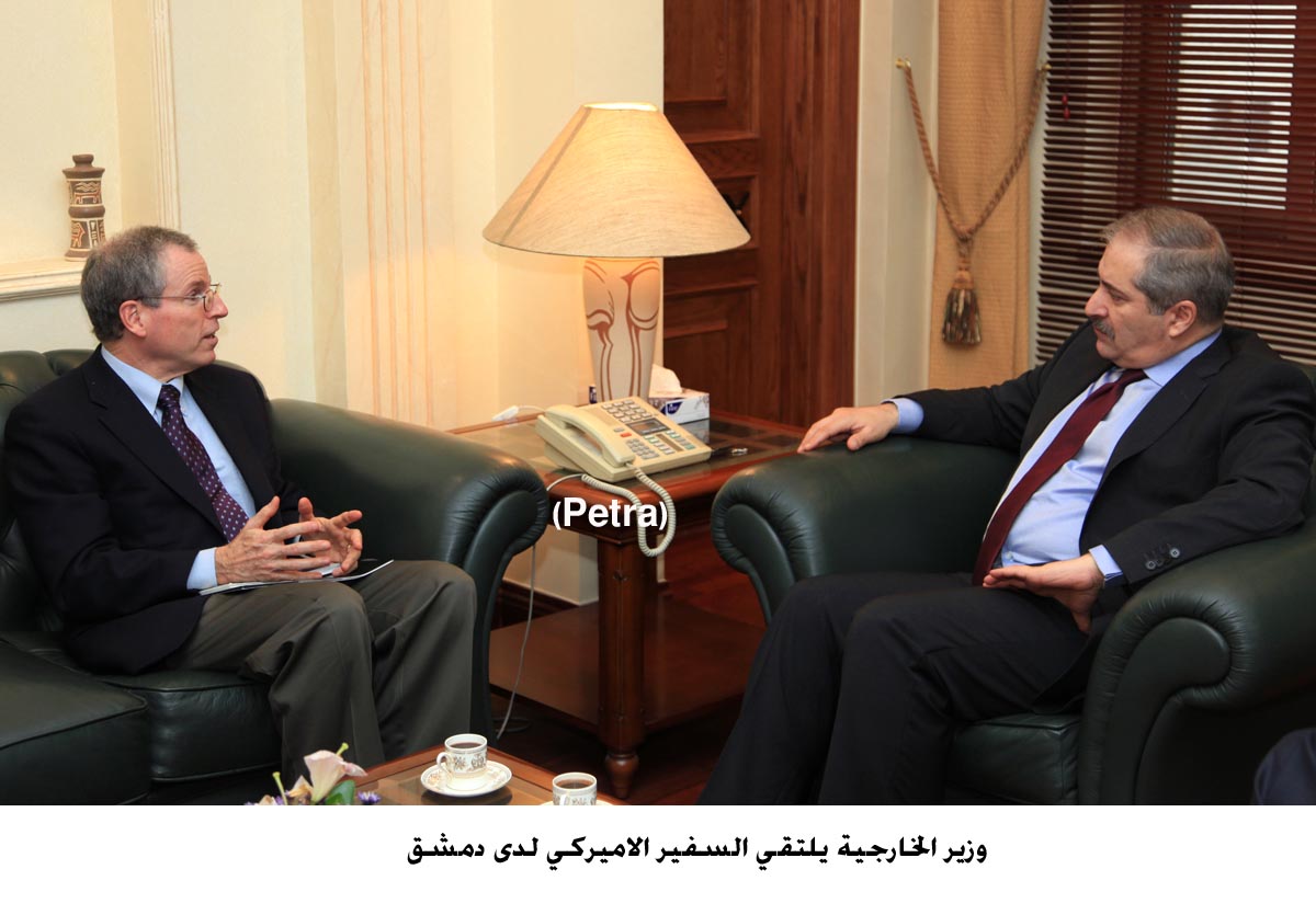 وزير الخارجية يلتقي السفير الاميركي لدى دمشق