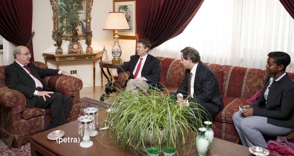 رئيس مجلس الاعيان يلتقي السيناتور الاميركي بول