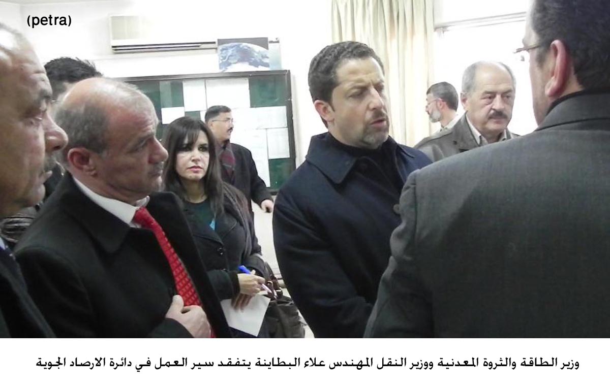 البطاينة يتفقد سير العمل في دائرة الارصاد الجوية