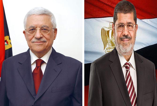 مرسي وعباس يبحثان الاوضاع الفلسطينية