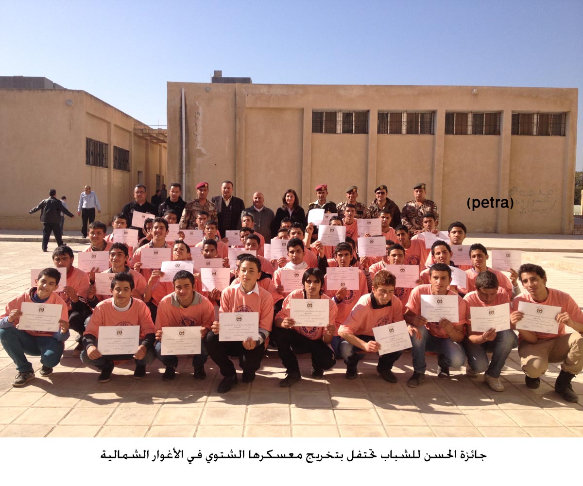 جائزة الحسن للشباب تحتفل بتخريج معسكرها الشتوي في الأغوار الشمالية