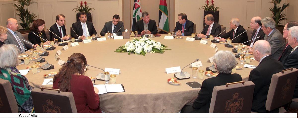 الملك يستقبل وفد اللجنة الأميركية اليهودية