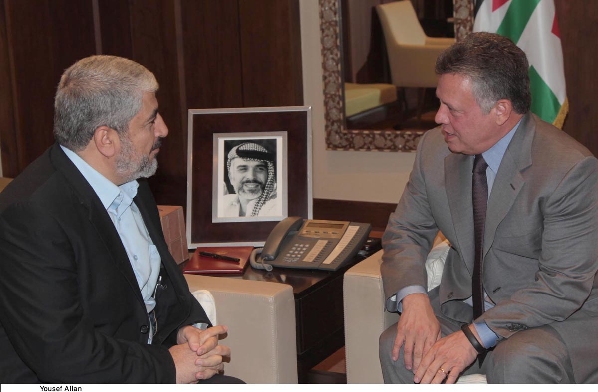 الملك يستقبل رئيس المكتب السياسي لحركة حماس