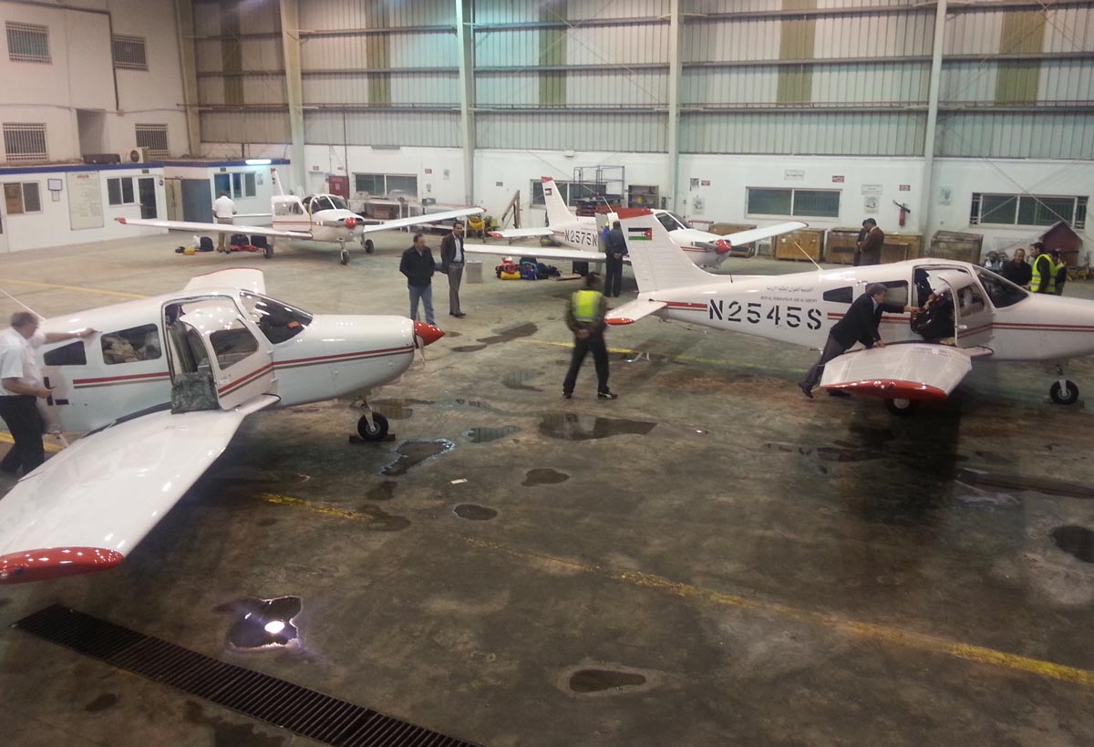 اربع طائرات تدريبية جديدة تنضم لاسطول أكاديمية الطيران الملكية الأردنية