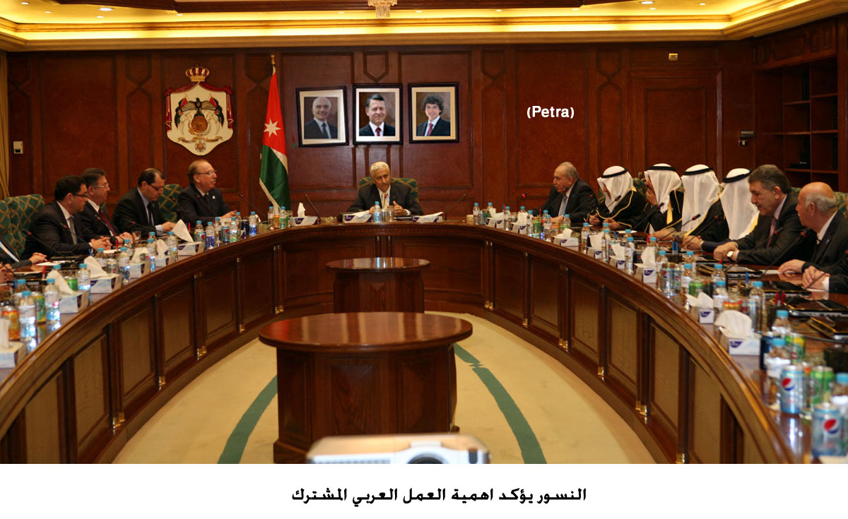 النسور يؤكد اهمية العمل العربي المشترك