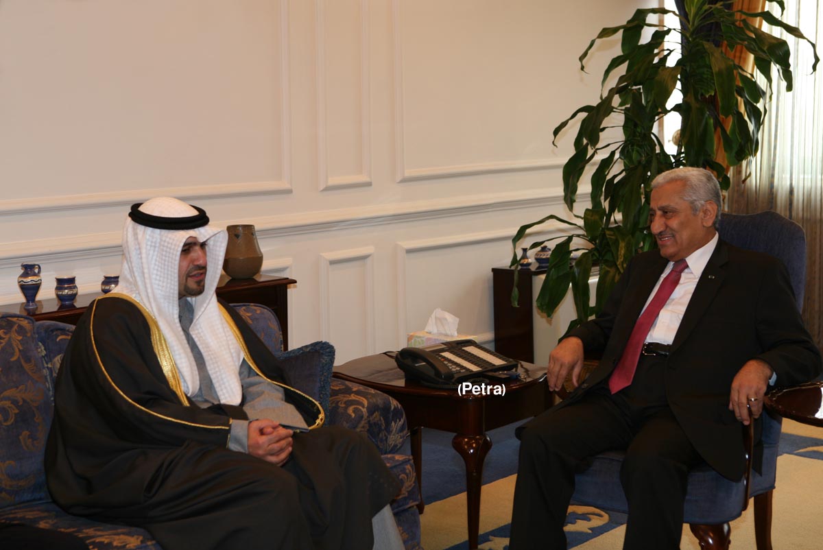 النسور يستقبل وزير التجارة الكويتي