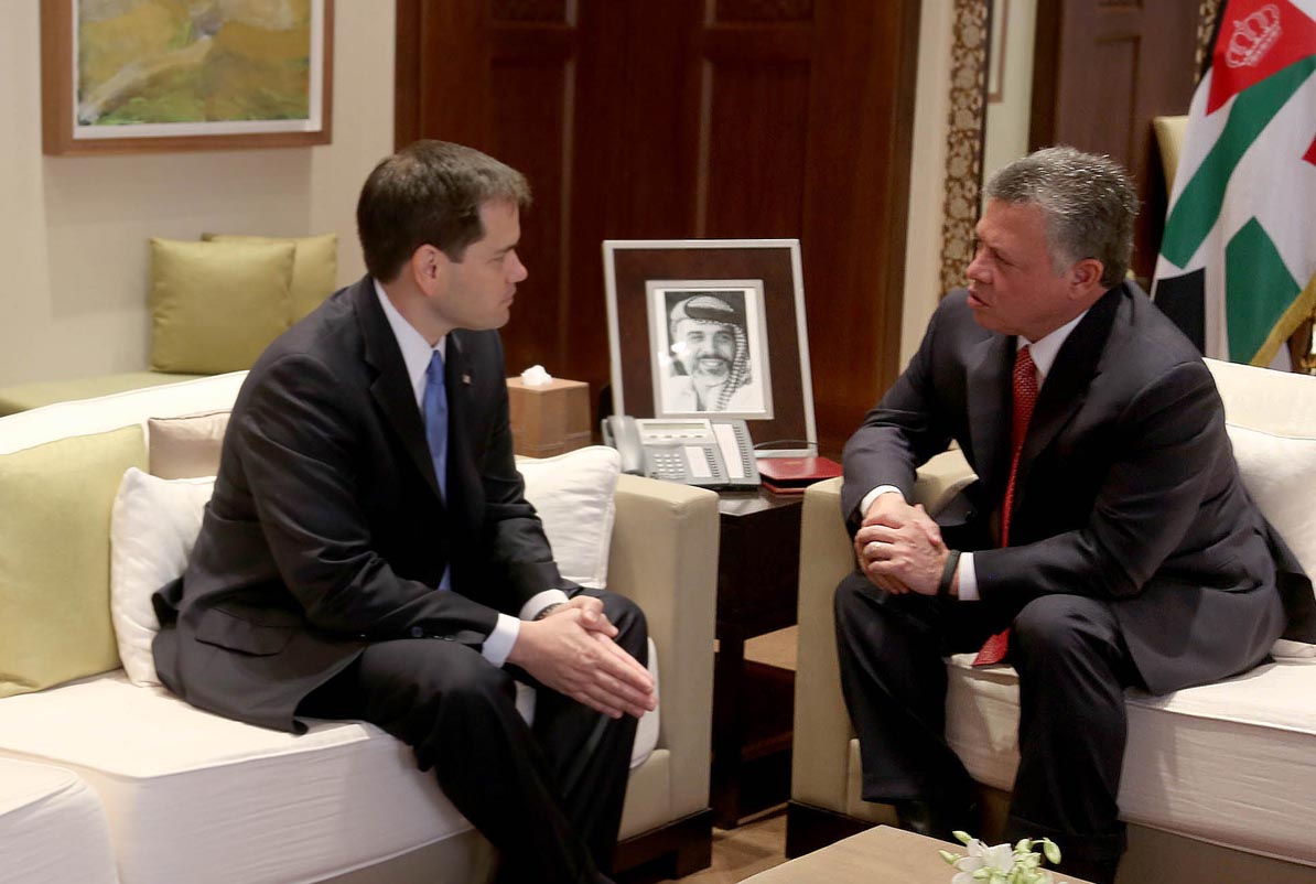 الملك يستقبل السناتور ماركو روبيو