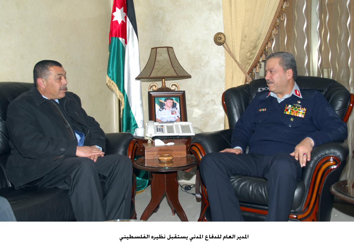 المدير العام للدفاع المدني يستقبل نظيره الفلسطيني