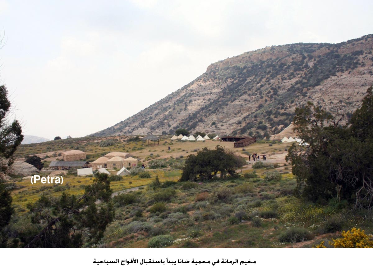 مخيم الرمانة في محمية ضانا يبدأ باستقبال الأفواج السياحية