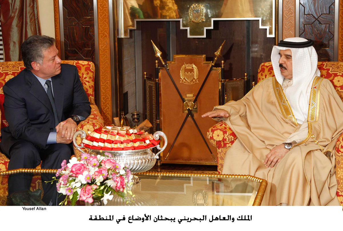 الملك والعاهل البحريني يبحثان الأوضاع في المنطقة