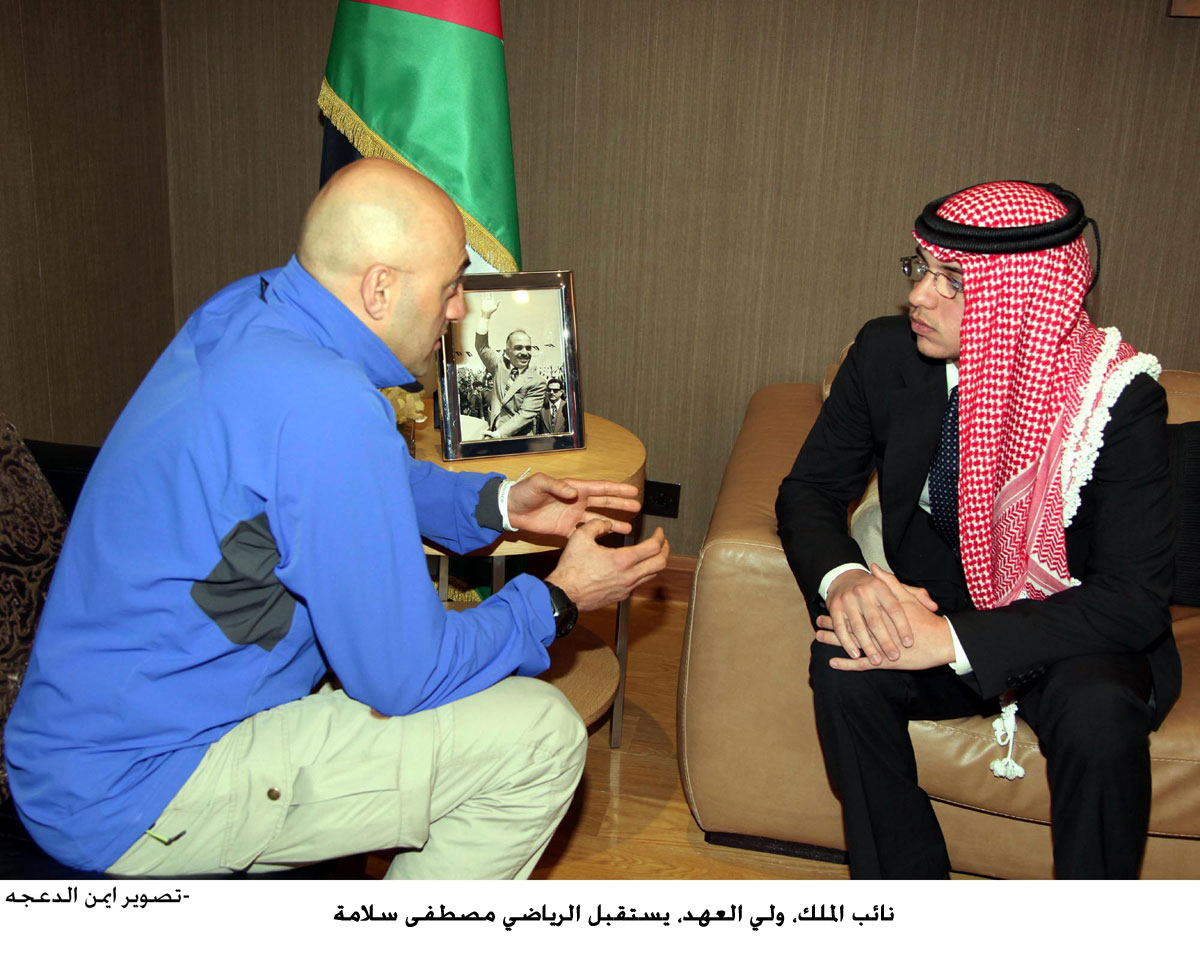 نائب الملك، ولي العهد، يستقبل الرياضي مصطفى سلامة