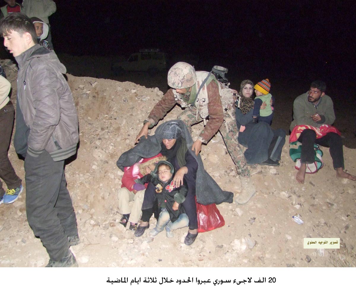 1758 Syrian refugees enter Jordan in 24 hours