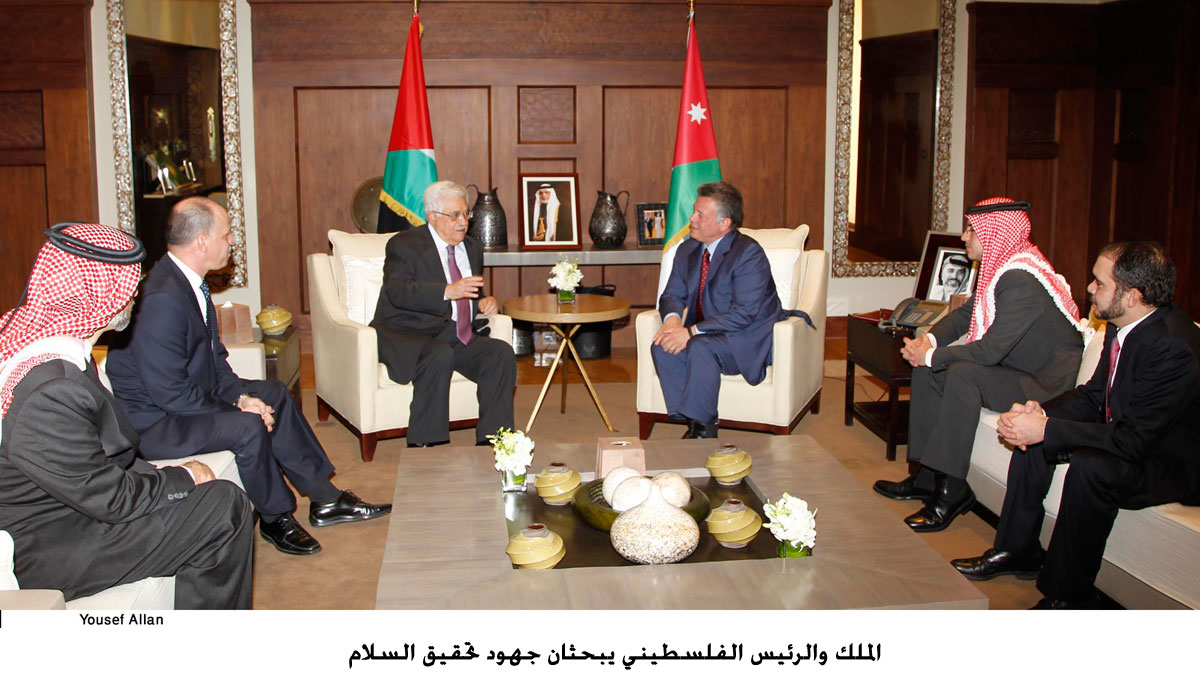 King, Abbas discuss peace efforts, defending Al Aqsa Mosque