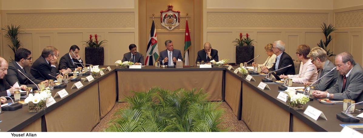 King meets members of Council of Europe's Subcommittee on Middle East