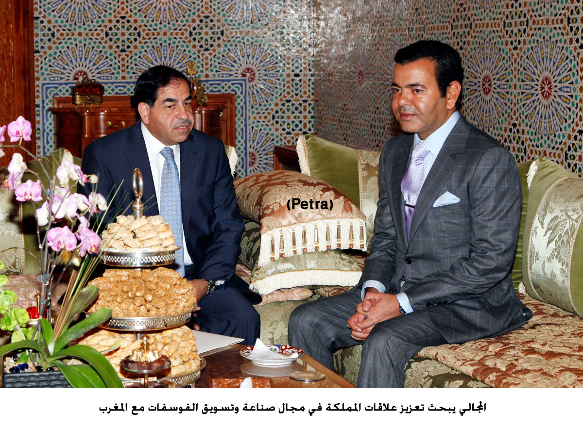 المجالي يبحث تعزيز علاقات المملكة في مجال صناعة وتسويق الفوسفات مع المغرب