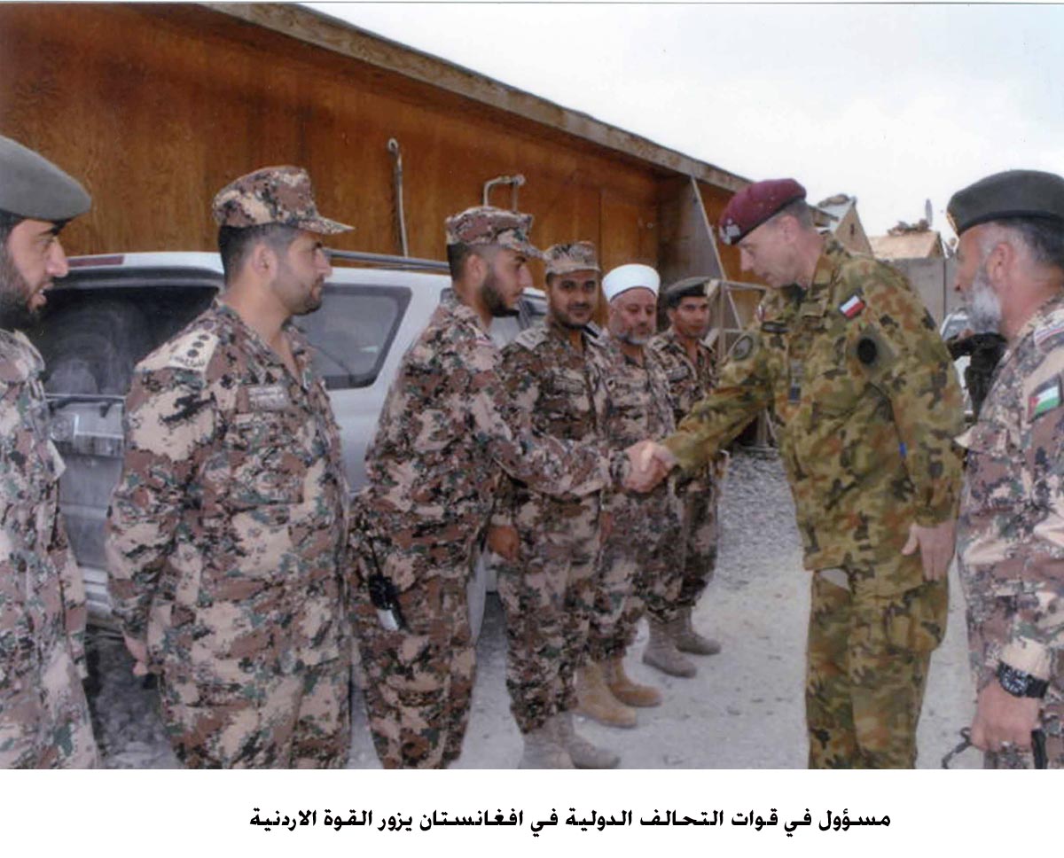 مسؤول في قوات التحالف الدولية في افغانستان يزور القوة الاردنية