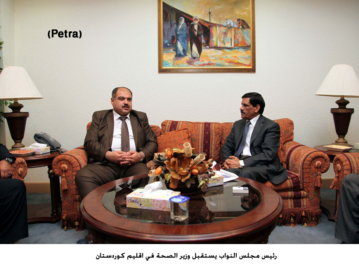 رئيس مجلس النواب يستقبل وزير الصحة في اقليم كوردستان