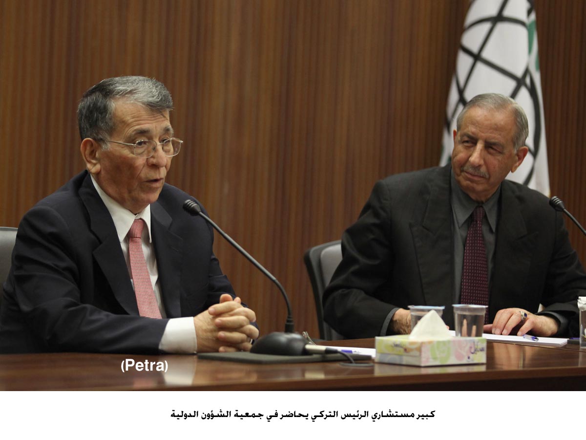 Turkish president's chief adviser lectures at World Affairs Council-Jordan