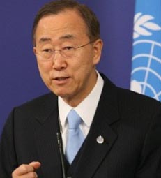 كي مون يأمل بعقد المؤتمر الدولي حول سوريا مطلع حزيران