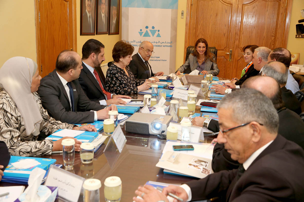 Queen Rania attends NCFA board meeting