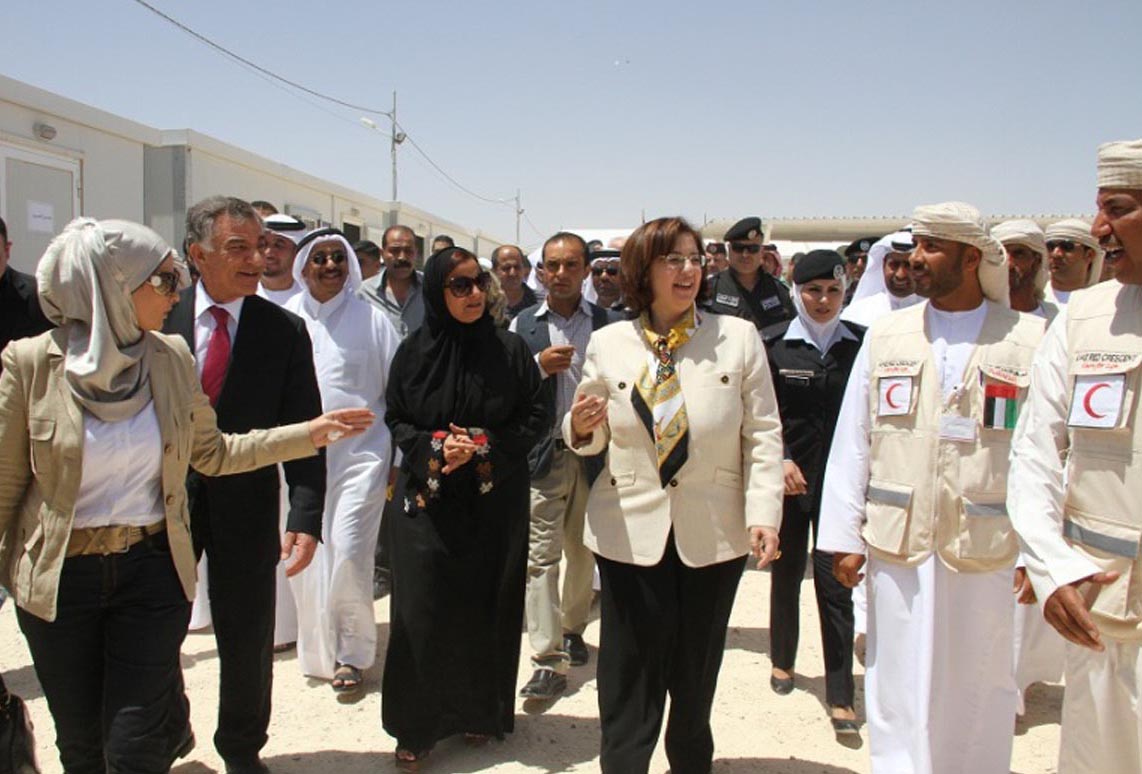 افتتاح المخيم الاماراتي الاردني في منطقة مريجيب الفهود