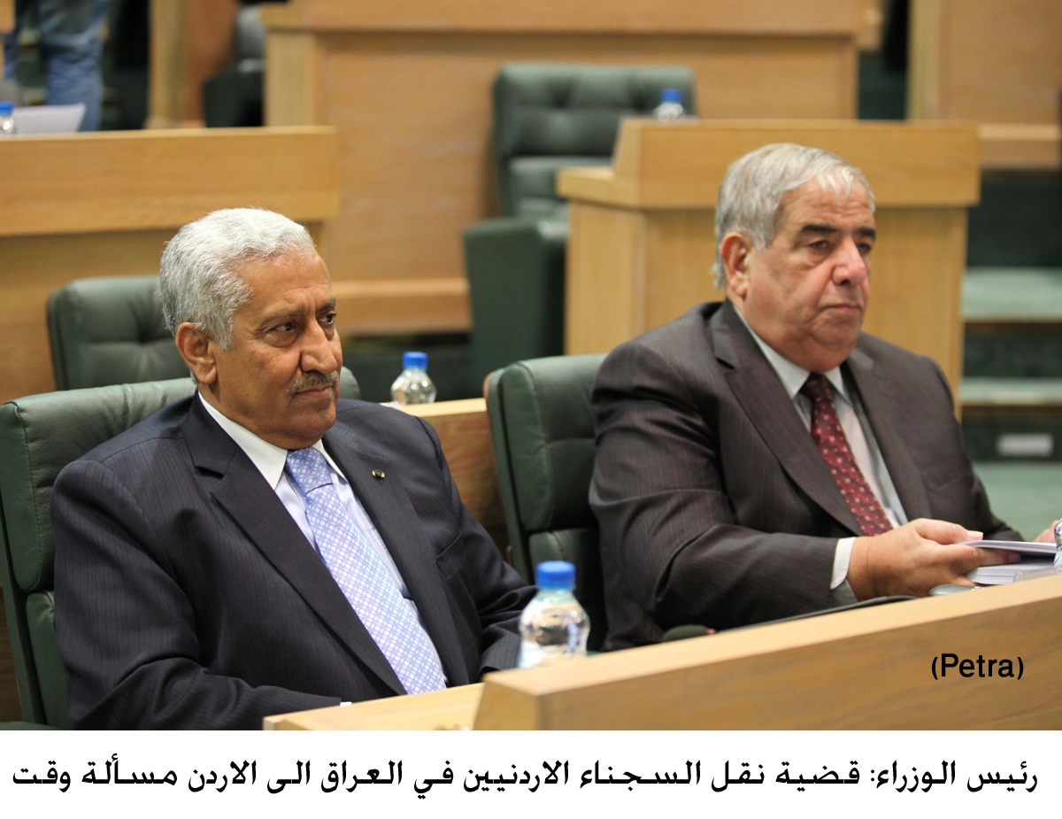 رئيس الوزراء: قضية نقل السجناء الاردنيين في العراق الى الاردن مسألة وقت