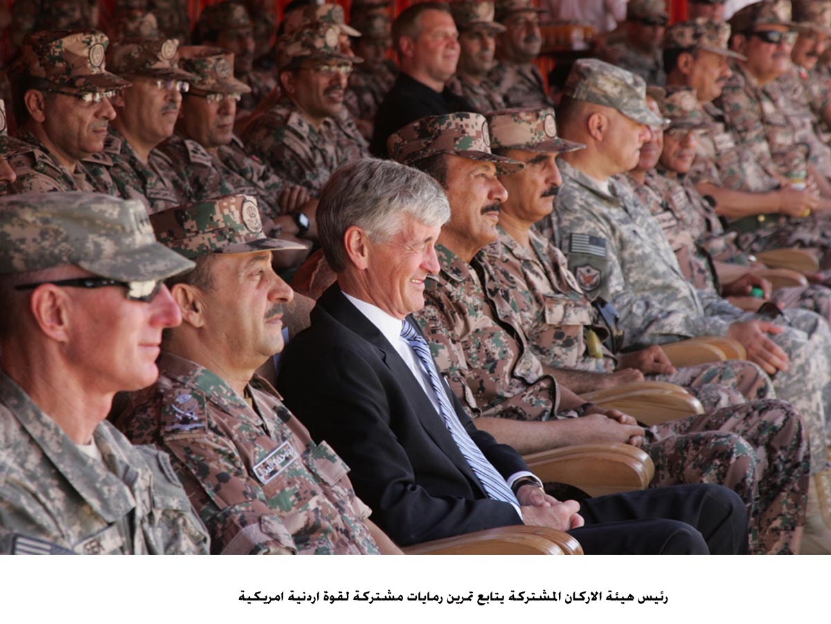 رئيس هيئة الاركان المشتركة يتابع تمرين رمايات مشتركة لقوة اردنية امريكية