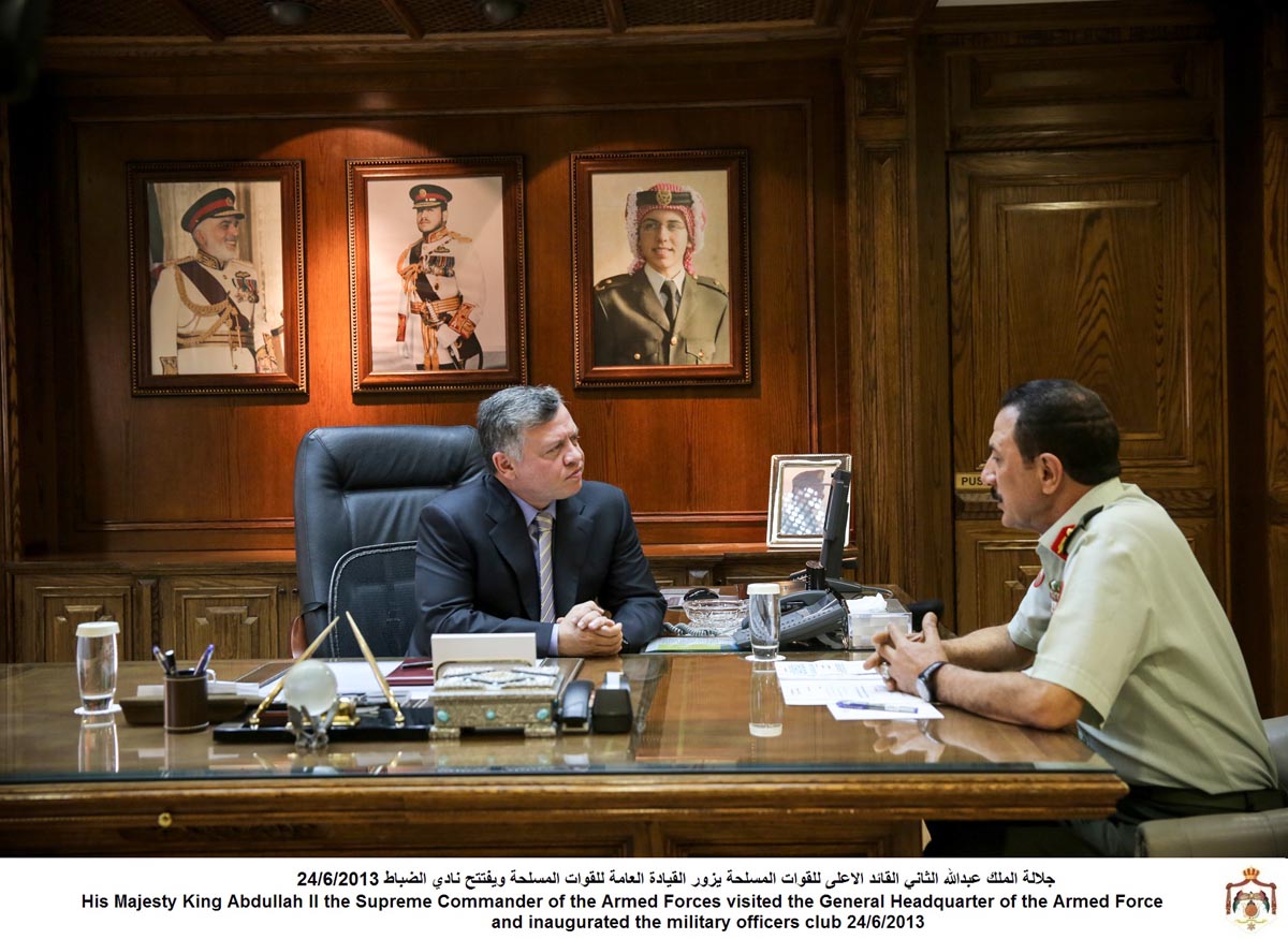 King visits Army Headquarters, opens officers' club