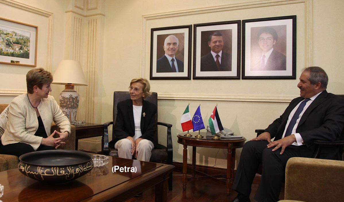 جودة يجري مباحثات مع نظيرته الايطالية ومفوضة الاتحاد الاوروبي لشؤون اللاجئين