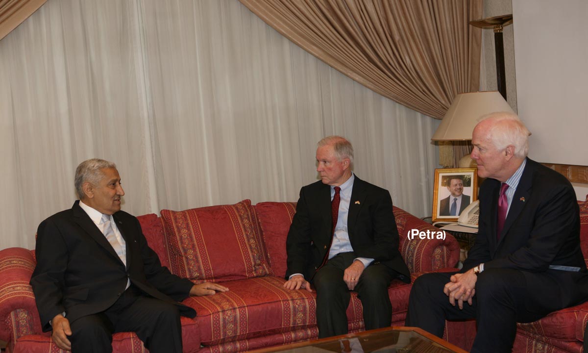 النسور يستقبل وفدا من مجلس الشيوخ الامريكي