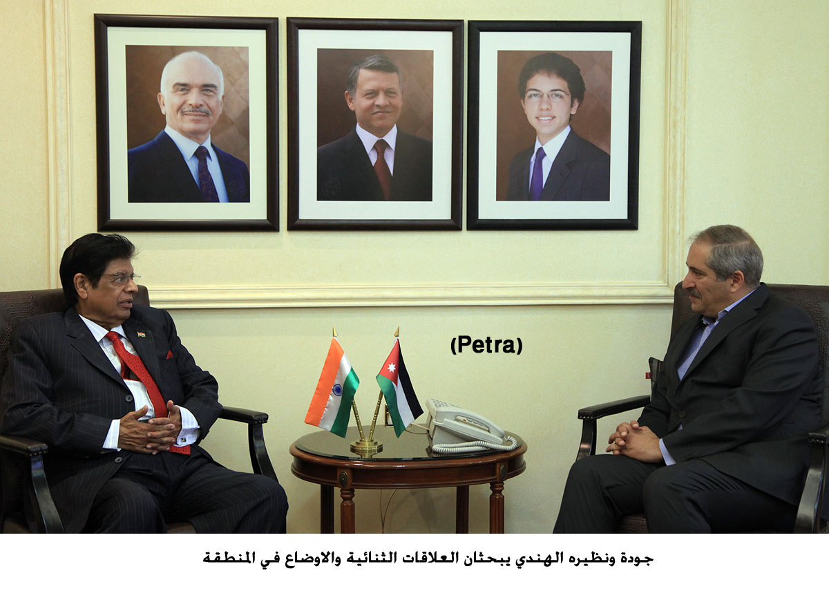 جودة ونظيره الهندي يبحثان العلاقات الثنائية والاوضاع في المنطقة