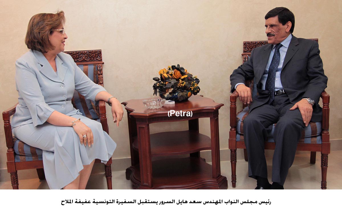 Srour Meets Lebanese, Tunisian ambassadors in Amman