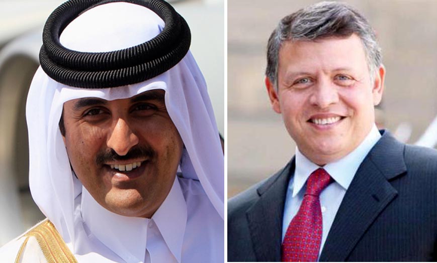 الملك وأمير قطر يبحثان في اتصال هاتفي العلاقات الثنائية