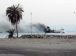 Civil Defense extinguishes fire in a Norwegian ship