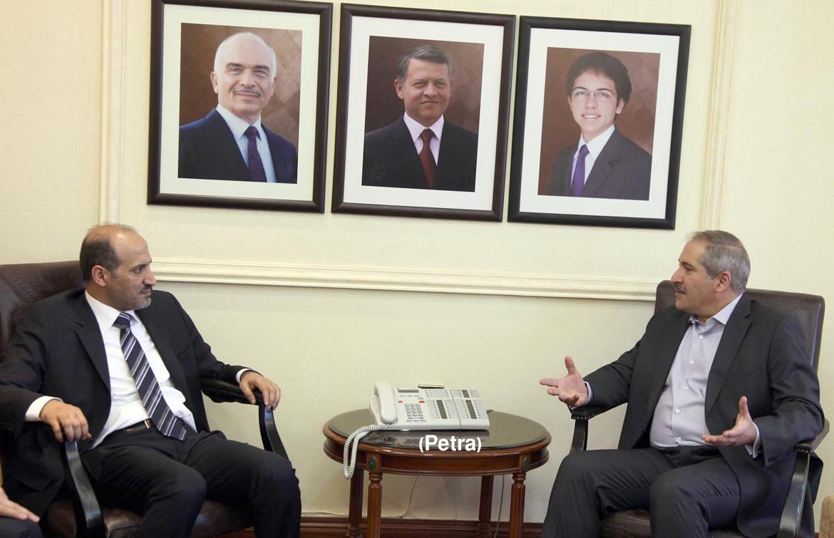 FM meets president of the Syrian National Coalition