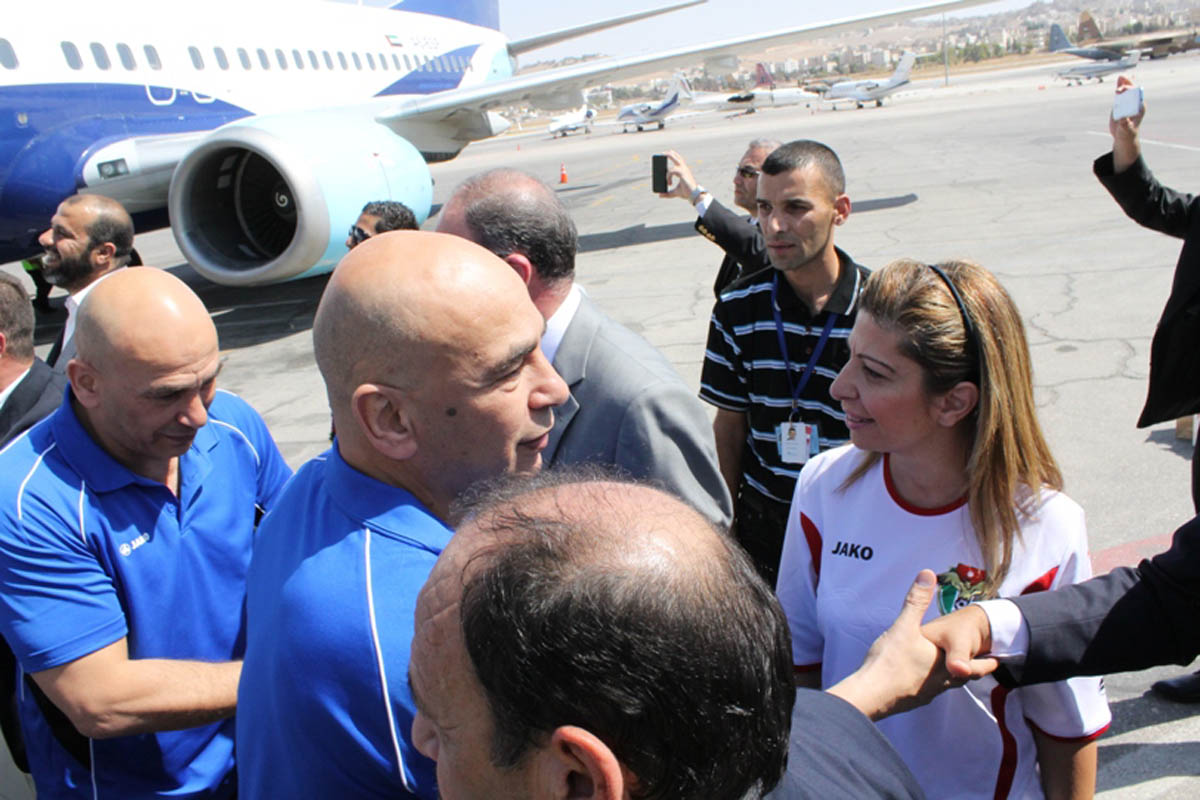 اللجنة الاولمبية في استقبال المنتخب الوطني